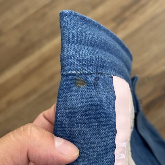 Vintage 70s Petit Fors Floral Lace Flared Jeans - Picture 5 of 12